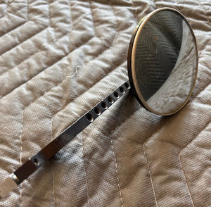 Mirror, Extended, Adjustable 0.5 in to 3.5 in, Round, 3 in Diameter, Clamp-On.