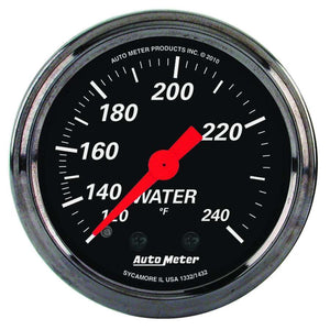 Water Temperature Gauge - Designer Black